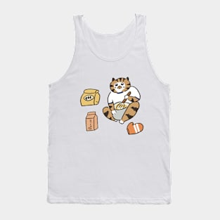 funny cat  making bread Tank Top